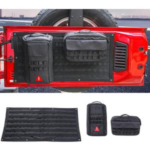 RT-TCZ Tailgate Storage Bag Tool Kit Cargo Organizer Storage Pockets Canvas for Jeep Wrangle TJ JK JKU JL JLU 1997-2022, 3 Pcs