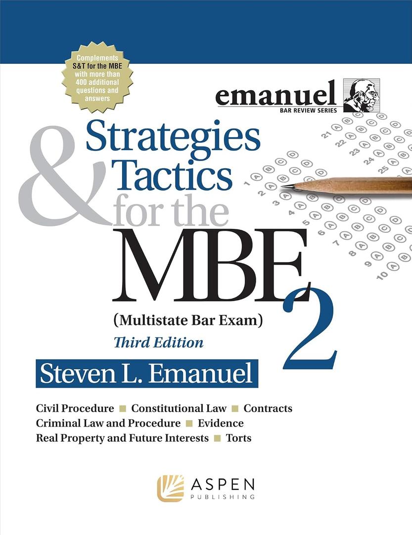 Strategies & Tactics for the MBE 2 (Bar Review) - Paperback