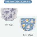 The Honest Company Clean Conscious Overnight Diapers for Sensitive Skin | Hypoallergenic, Fragrance Free | Cozy Cloud + Star Signs | Club Box, Size 5 (27+ lbs), 40 Count