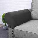 Anti-Slip Waterproof Stretch Fabric Armrest Covers Furniture Protector RV Armchair Slipcovers for Recliner Sofa Set of 2 (Gray)
