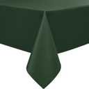 Wewoch Hunter Green Rectangle Tablecloth Wrinkle Resistant Washable Fabric Table Cloth for Dining, Kitchen, Parties, Weddings and Outdoor Use 60 Inch by 84 Inch