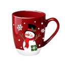 Paayna Christmas Santa Ceramic Coffee Mug, 13 oz Novelty Xmas Joy Tea Cup with Handle, Funny Winter Holiday Gifts for Friends Women Men, Red Drink Mugs Microwave and Dishwasher Safe
