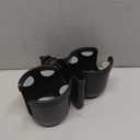 Accmor Stroller Cup Holder with Phone Holder, Bike Cup Holder, Universal Cup Holder for Uppababy Nuna Doona Strollers, 2-in-1 Cup Phone Holder for Stroller, Bike, Wheelchair, Walker, Scooter (Black Double Holder)