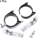 Uxcell Rubber Cushion Strut Clamp 4Pcs 2-1/2" Cushioned Clamp Strut Rigid Steel Pipe Clamp for Mounting PEX Pipe Tubing to Strut Channels Use