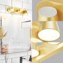 URSOLA 3 Light Bathroom Vanity Light, LED Gold Wall Light Fixtures, Up and Down Rotatable Dimmable 20 inch Bathroom Lighting Fixtures Over Mirror