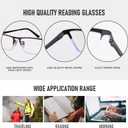3-Pack Reading Glasses for Men, Lightweight Metal Half Frame Blue Light Blocking Computer Readers, Filter UV Ray/Computer Glare with Spring Hinge Eyeglasses(3PCS Black,+2.25)