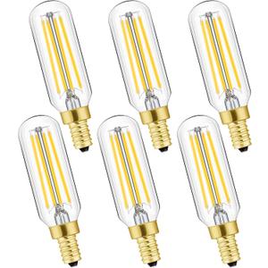 Dimmable T6 LED Bulbs 8W E12 Edison Light Bulbs Soft White 3000K Candelabra Incandescent Bulbs 100 Watt Equivalent Vintage LED Filament Edison Candle Bulb with Decorative,800lm, 6Pack.