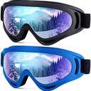Dizywiee 2-Pack Kids Ski Goggles, Snowboard Goggles for Adult Youth Teens Boys & Girls, Winter Snow Sports Goggles One Missing
