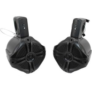 SDX Pro Audio - 6.5 inch 350W Fully Wireless Bluetooth Marine Speaker System (Pair) - Wakeboard Tower/Waketower and Fits Rollbar/Rollcage - Rechargeable, No Wiring/Cables Needed - No Receiver Needed