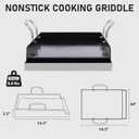 Utheer 16.5x10 Ceramic Nonstick Stainless Steel Griddle for Gas Grill
