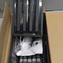 GSlife Narrow Dish Drying Rack, 2 Tier Small Dish Drainer for Kitchen Counter, Expandable Compact Dish Rack with Utensil Holder for RV/1-2 People, 15.7''-20.7''L x 7" D x 12.6" H, Black