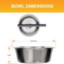 Neater Pet Brands 12 Cup (96 oz.) Stainless Steel Dog Bowls, 1 Single Large Dog Water Bowl or Food Bowl for Indoors or Outdoors, Metal Bowls for Large Breed, Dishwasher Safe Dish for Extra Big Dogs