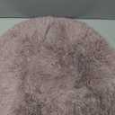 OLANLY Blush Round Rugs for Bedroom - Machine Washable, 2 ft Circle Area Rugs for Living Room, Soft and Fluffy Shaggy Carpet for Teen Girls and Boys, Nursery Rooms, Dorms, Home Decor Aesthetic