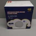 JOLLY CHEF 100 Pieces Silver Plastic Plates, 10 Inch Disposable Plates White Plate with Silver Rim, Heavy Duty Plastic Plates for Christmas, Birthdays and Weddings