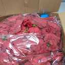 Artificial Hydrangea Flowers 104 PCS Faux Silk Hydrangeas Flowers Heads with Stems for Valentine's Day Wedding Centerpieces Home Garden Baby Shower Party Decoration (Red)