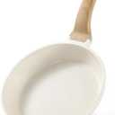 CAROTE Non Stick Frying Pans,Nonstick Granite Fry Pan Egg Pan Omelet Pans, Stone Cookware Chef's Pan, PFOA Free,(White Granite, 10-Inch) (Cream White)