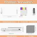 Led Note Board with Colors, Acrylic Dry Erase Board with Light, Led Writing Board with 7 Colored Pens and 1 Eraser, Can Be Used As A Glow Message Board Notepad (Plan A)