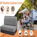 Camper Cushion Covers, 2 Pack Rv Seat Covers Rv Dinette Seat Cover Light Gray, Machine Washable Universal Fit for Camper Seat Covers Dinette Booth