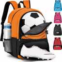 Hsmihair Youth Soccer Bag-Soccer Backpack&Backpack for Football Basketball,with Ball Compartment Separate Cleat Package