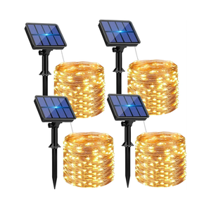 btfarm 4 Pack Solar String Lights Outdoor - Total 132FT 320LED Solar Fairy Lights Outside Waterproof 8 Modes, Copper Wire Solar Powered Twinkle Light for Garden Tree Christmas Wedding Party,Warm White