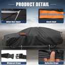 X AUTOHAUX Car Cover for Tesla Model Y 2020-2025 210D-PU Outdoor Full Car Cover All Weather with Door Zipper for Waterproof Windproof Sun Rain Snow Protection