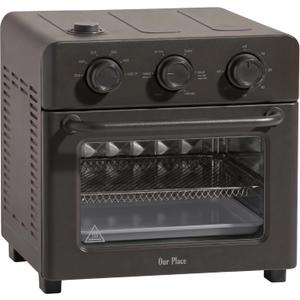 Our Place Wonder Oven | 6-in-1 Stainless Steel Air Fryer Toaster Oven Combo with Basket, Rack, Pan & Tray | Compact 13 QT Countertop Capacity - Toast, Roast, Bake, Reheat, Broil & Steam | Char, 13 Quarts