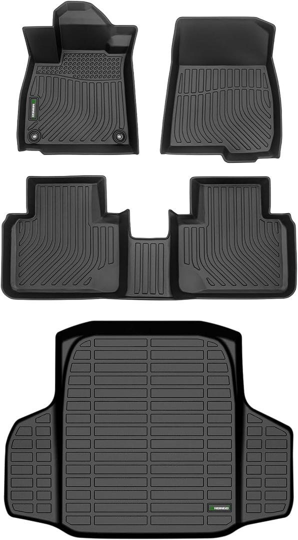 ANBINGOFloor Mats Fit for 2018-2022 Honda Accord (Include Hybrid Models)& Cargo Liner All Weather Mats for Accord 2019 TPE Car Mat Rugs for Accord 2020 Rubber Trunk Carpet for Accord 2021 Accessories