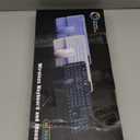 Wireless Keyboard and Mouse Backlit - Typewriter Keyboard with Magnetic Wrist Rest, Retro Round Keycaps, Light Up Letters, 2.4GHz Cordless Combo for Mac, Windows, PC, Laptop, Trueque [Upgraded] (Black)