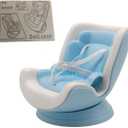 Car Seat Protector for 17cm Doll, Desktop Ornament Set with Accessories,Air Vent Stuffed Toy Carseat, Perfect for Car Decoration and Display,Suitable for 17cm Dolls (Blue)