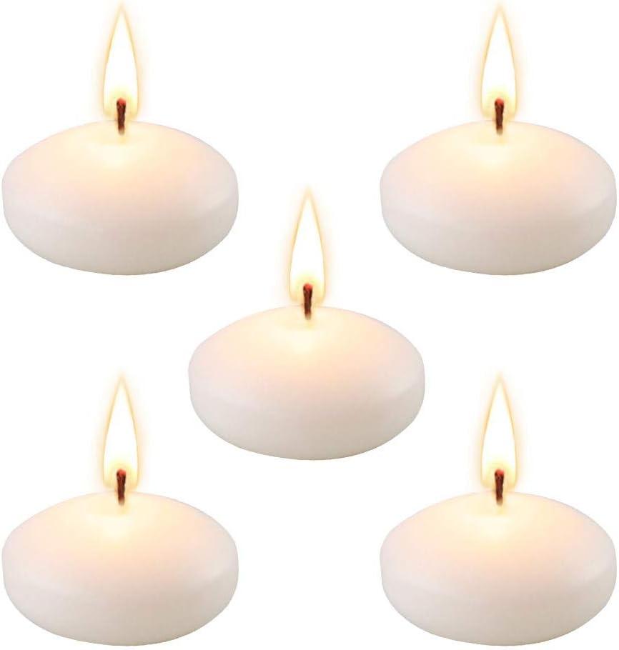 Set of 48 Unscented Floating Candles for Centerpieces, 2 Inch Small Floating Candles for Holiday, Weddings, Parties, Special Occasions and Christmas Home Decorations, 2 inch 48pcs