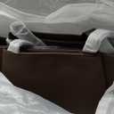 Work Tote Bags for Women 15.6 Inch - Laptop Tote Bag with Zip Compartments - Large PU Leather Office Purse Computer Briefcase (Choc)