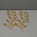 Zhengmy 2 Pieces Metal Tree Leaf Wall Decor Vine Olive Branch Leaf Wall Art Living Room, Hallway Wall Decor Outdoor Decoration(Gold)