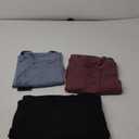 Ficerd 3 Pack Men's Big and Tall Shirts Cotton Short Sleeve Plus Size Tee Loose Fit Casual T Shirts Basic Oversized Tops (X-Large, Black, Burgundy, Light Haze Blue)