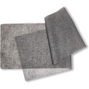 MODERN-TWIST Linen Print 100% Plastic Free Silicone Tabletop, Dining, Decoration, Modern Design, Table Runner, 14” x 72”
