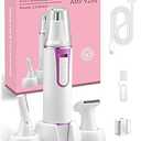 AREYZIN Nose Hair Trimmer for Men, Professional 3 in 1 Painless Rechargeable Ear and Nose Trimmer, IPX7 Waterproof, White