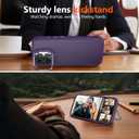 Magnetic for iPhone 16 Case Carbon Fiber Skin SensationCompatible with magsafeMetal Lens Kickstand Dropproof Sturdy Carbon Fiber PatternWireless Charging Case for iPhone 16 Purple