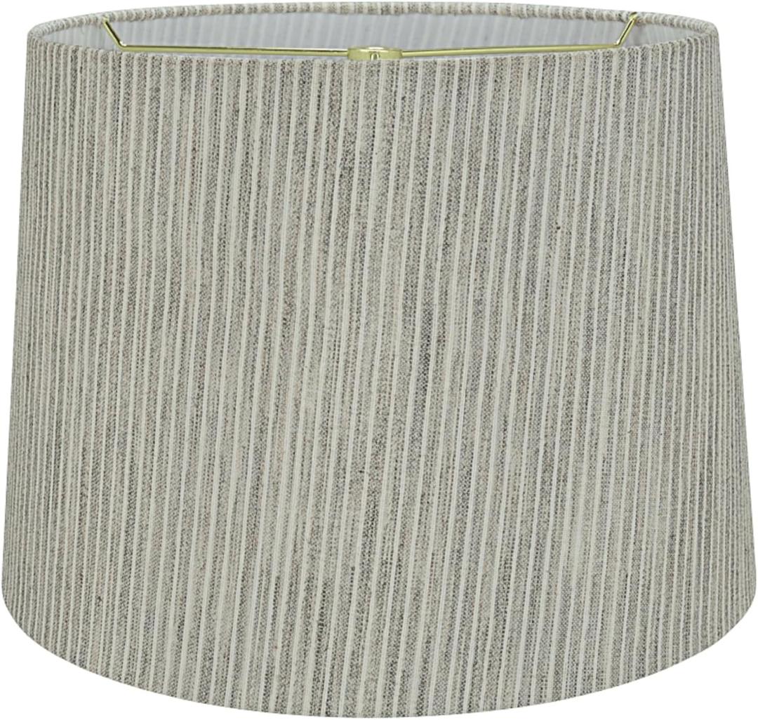 Aspen Creative 32952 Transitional Hardback Empire Shaped Spider Construction Lamp Shade in Light Grey, 14" wide (12" x 14" x 10")