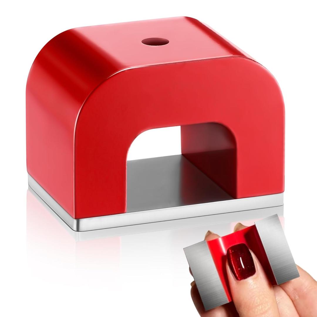 Horseshoe Alnico U Shaped Magnet, 30 lb Pull, Red, Rectangular, Utility Magnet