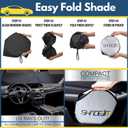 Car Windshield Sun Shade Durable 210T Polyester Heat Block UV Protection Sunshades - Sunlight Blocker Reflective Sun Visor Car Window Shade Easy Storage Sunshade Vehicle Accessories (Medium)