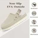 Women's Adjustable Comfy Suede Clogs with Strap Indoor Outdoor Goldenstar Platform Mules Slippers Clogs for Women (8)