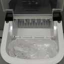 26LBS Per Day Portable Countertop Ice Maker, Self-Cleaning 2 Sizes of Bullet Ice Machine with Scoop and Basket, 9 Cubes in 6 min,Ideal for Home/Kitchen/Bar/Camping (Home, 26.5LBS/Day)