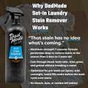 DadMode 7-Enzyme Laundry Stain & Odor Destroyer  Deep Cleaner for Extreme Clothing Messes Powered by Nuclease (DNAse) - Sandalwood & Suede, 16oz Refillable Bottle