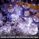 Eueasy Christmas Lights Outdoor, 1000 LED 344FT Fairy String Lights Plug in Waterproof with Remote, 8 Modes with Timer for Indoor Decorations Bedroom Xmas Tree Holiday House Party Decor