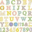 150 Pcs 12 in Extra Large Pastel Bulletin Board Letter Big Back to School Alphabet Letters Stickers with Adhesive Dot Colorful Poster Wall Decal Classroom School Decor Teacher Education Learning Tool