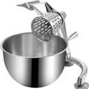 VEVOR Rotary Cheese Grater, Zinc Alloy Rotary Vegetable Mandoline, Manual Cheese Mandoline w/ 5 Stainless Steel Cutting Cones, Manual Vegetable Grater w/ 2.5L Bowl, Rotary Shredder w/Suction Base