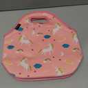 FlowFly Neoprene Lunch Tote Insulated Thermal Reusable Lunch Bag Box for Boys Men with Zipper,Unicorn