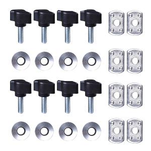 8pcs Universal Hard Top Quick Removal Fastener Thumb Screw with Nut Kit Compatible with Jeep Wrangler YJ TJ JK JKU & Unlimited 1995-2017 (Black) (One Size)