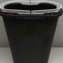 Rubbermaid Commercial Products Touch Top Can/Wastebasket with Lid, 13-Gallon, Small Black Garbage Bin for Home/Kitchen/Bathroom/Bedroom/Office