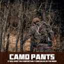 Hunting Pants for Men Camouflage Clothing Gear Windproof Fleece Lined for Winter (L)