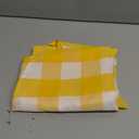 Hiasan Checkered Round Tablecloth 30 Inch - Waterproof Stain and Wrinkle Resistant Washable Fabric Table Cloth for Dining Room Party Outdoor Picnic, Yellow and White